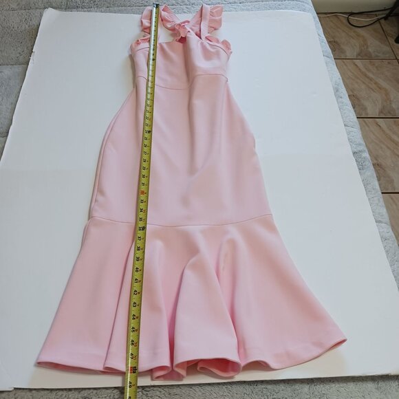 Likely Hara Pink Ruffled Midi Dress Size 4 - Picture 13 of 14